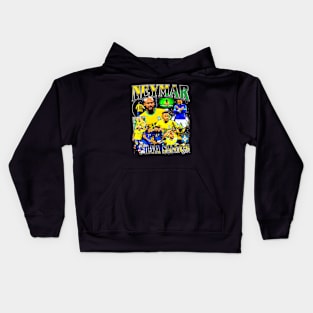 Neymar Brazil Vintage Bootleg Kids Hoodie